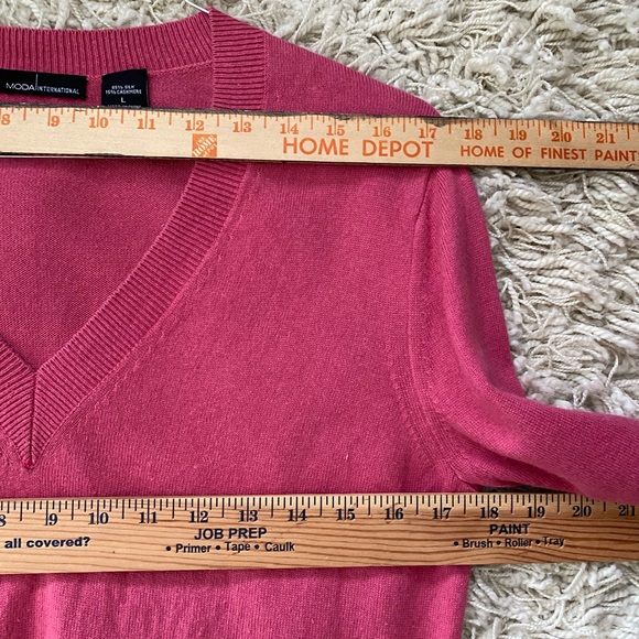 Moda International Cashmere and Silk Womens Pullover Sweater Women’s size L - Picture 4 of 7